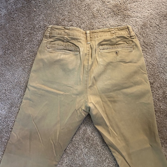 American Eagle Mens 31Wx32L Slim Straight Tan Khaki Pants - Picture 3 of 9